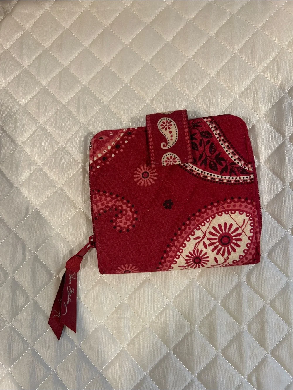 Vera Bradley Red Paisley Quilted Wallet